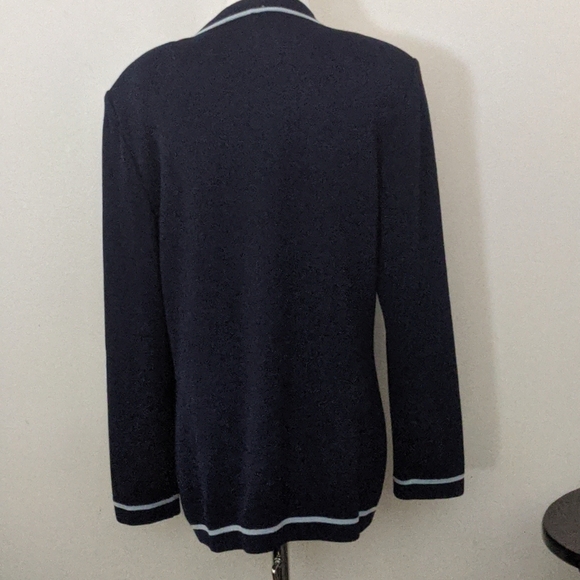 Vintage St.John Collections Santana Knit Embroidered Crest  Cardigan Sweater 10 - Picture 6 of 15